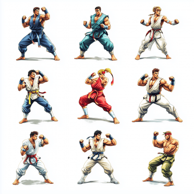 Street Fighter Characters in Combat