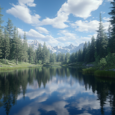 Idyllic Mountain Lake