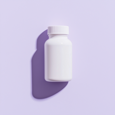 White Vitamin Bottle