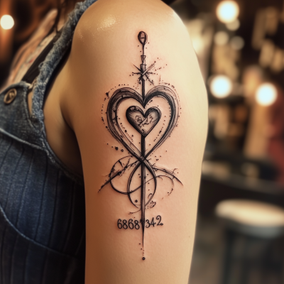 Tattoo Design of Number and Symbol