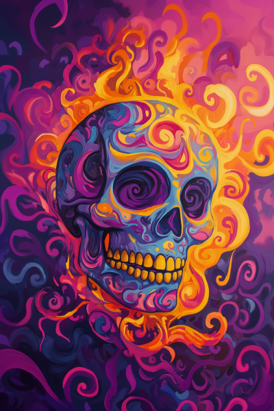 Vibrant Skull Patterns