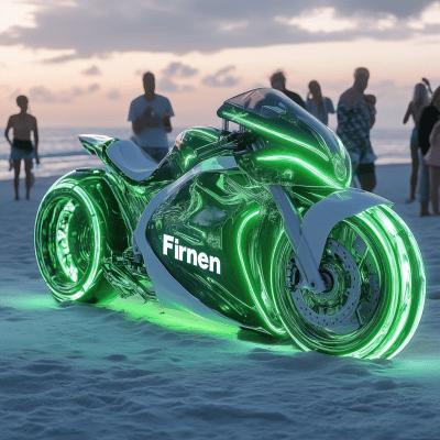 Futuristic Hover Motorcycle