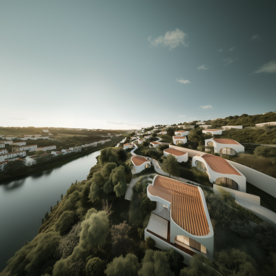 Modern Portuguese Style Future City