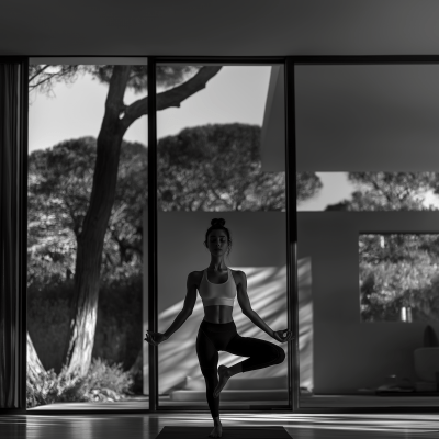 Strong Woman Practicing Yoga