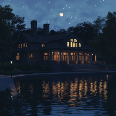 Rockefeller Lake at Night