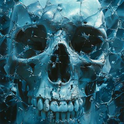 Shattered Glass Skull