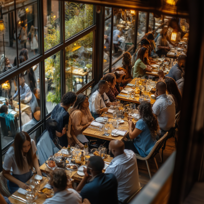 Busy Restaurant Dining Room