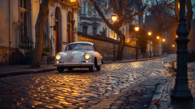 Vintage Porsche at Dusk