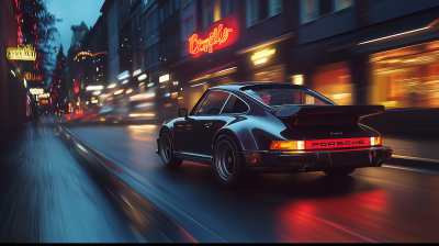 Porsche 930 Turbo in Neon City