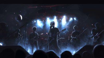Alien Rock Band Performance