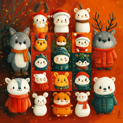 Cubic Christmas Characters