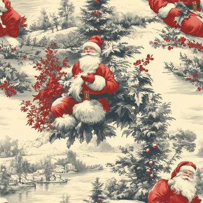 Christmas Toile Pattern