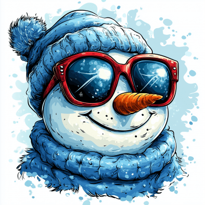 Cool Snowman Face