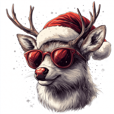 Cool Rudolph Illustration