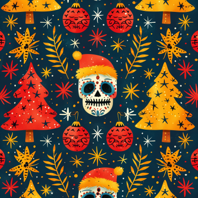 Luchador Christmas Pattern