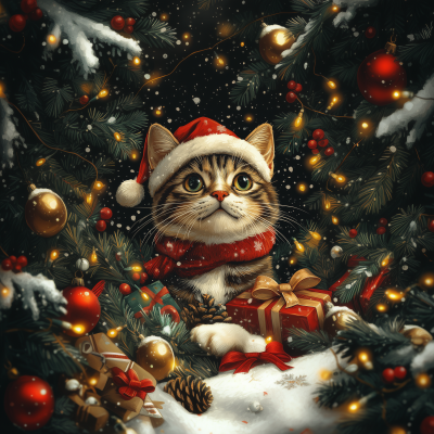 Christmas Cat Pattern