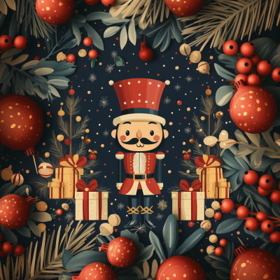 Nutcracker Christmas Pattern