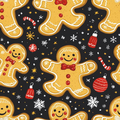 Colorful Gingerbread Pattern