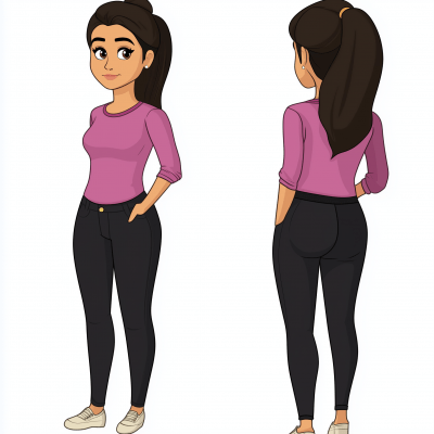 Young Woman Character Design