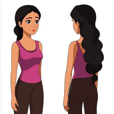 Young Woman Character Design