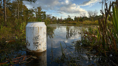 Giant Soda Can in Swamp