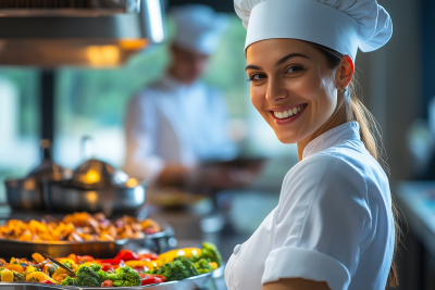 Smiling Chef in the Kitchen