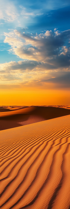 Evening Sunset at Gobi Sand Dune