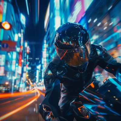 Motorcycle in the City