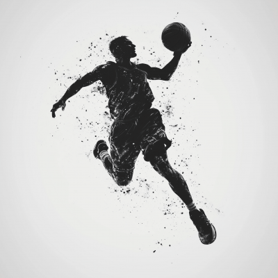 Abstract Basketball Jumper