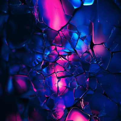 Neon Cracked Glass