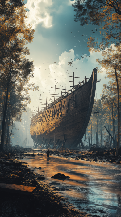 Noah’s Ark Construction Scene