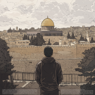 Hanzala Gazing at Jerusalem