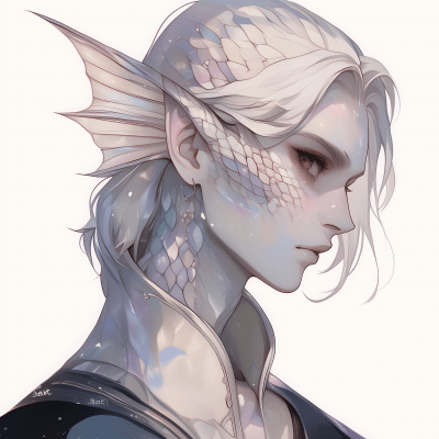 Silver Scales Fantasy Portrait