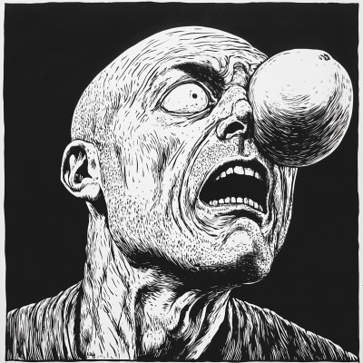 Dramatic Bald Man