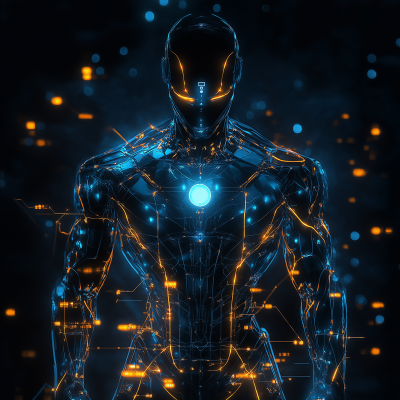 Cyber Hero in Blue