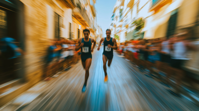 Athletes Racing in Ibiza