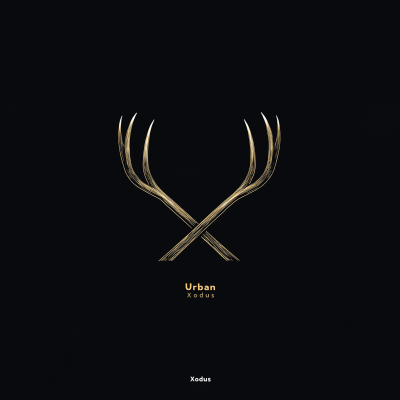 Modern Minimalist Logo with Deer Antlers