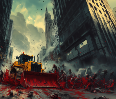 Zombies vs Bulldozer