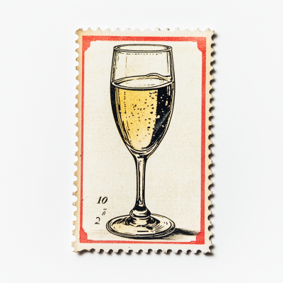 Vintage Champagne Stamp