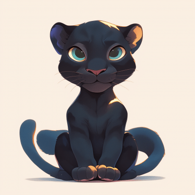 Meditating Black Panther Cub