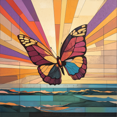 Butterfly Over Seaside