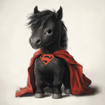 Adorable Bipedal Superhero Horse