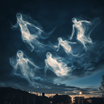 Nighttime Ghostly Figures