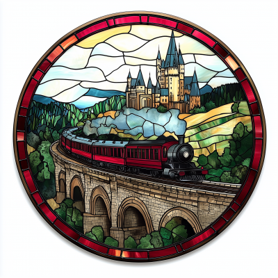 Hogwarts Express Stained Glass