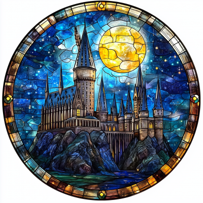 Hogwarts Castle Stained Glass