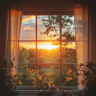 Sunshine Through Curtains