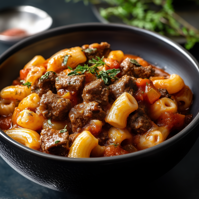 Hearty Beef and Tomato Mac Goulash