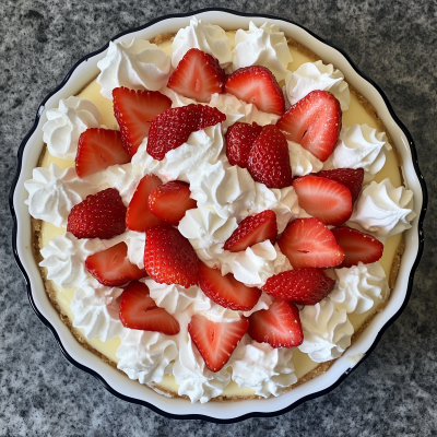 No Bake Cheesecake with Strawberries