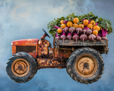 Floating Tractor with Beets