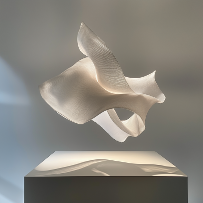 Floating Fabric Sculpture